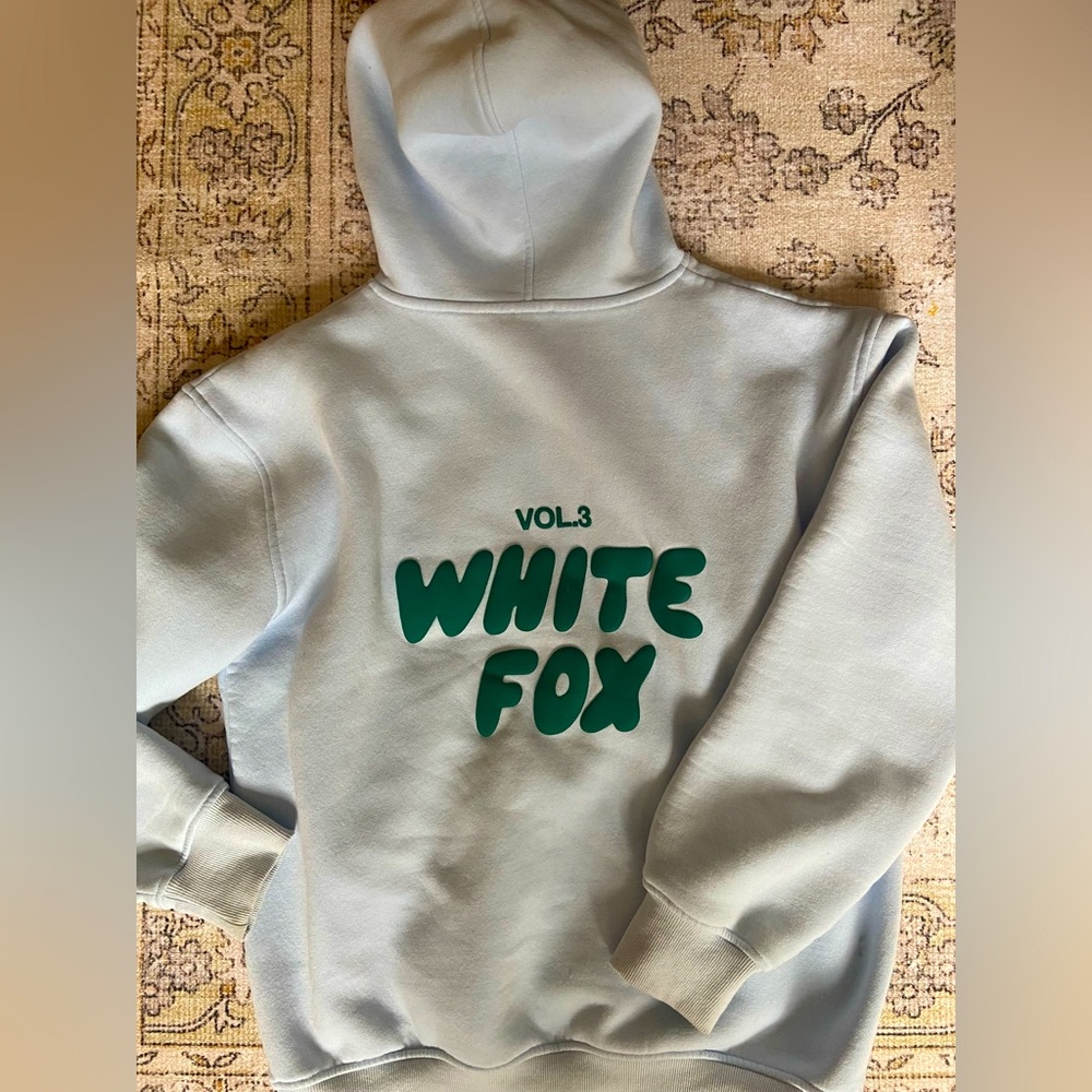 White fox hoodie